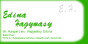 edina hagymasy business card