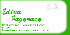 edina hagymasy business card